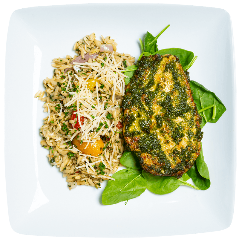Basil Pesto Chicken & Orzo